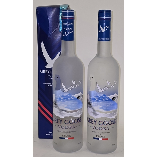 58 - 2 x Grey Goose vodka 70cl one boxed (REF 2E, 30E).