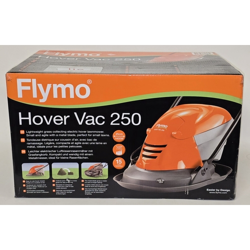 163 - Flymo Hover Vac 250 lawnmower boxed appears new (REF E110).