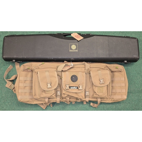 171 - A Sportwaffen hard plastic rifle case together with a soft carry gun case (REF E5, E32).