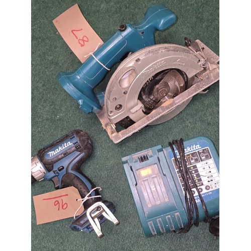 185 - A collection of Makita power tools (REF E96, E91, E94, E95, E87).