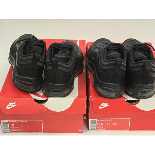 149 - 2 x Pairs boxed Nike Air Max Trainers. Sold in a pre-owned used condition. Boxes may not match train... 