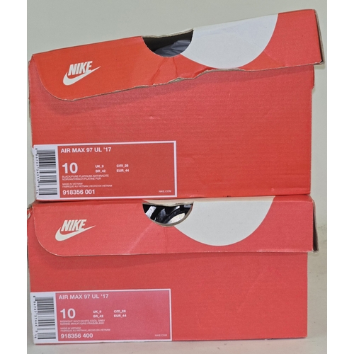 150 - 2 x Pairs boxed Nike Air Max Trainers. Sold in a pre-owned used condition. Boxes may not match train... 