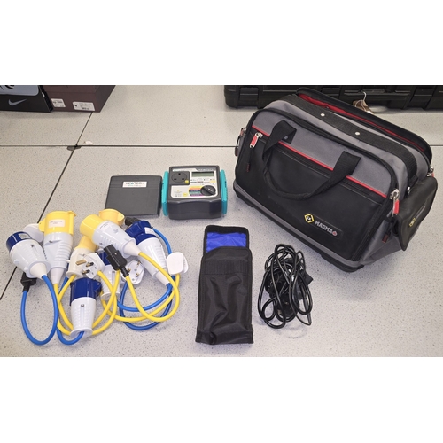 199 - Kewtech KT71 Portable Appliance Tester c/w instructions and corresponding leads all housed in a Magm... 