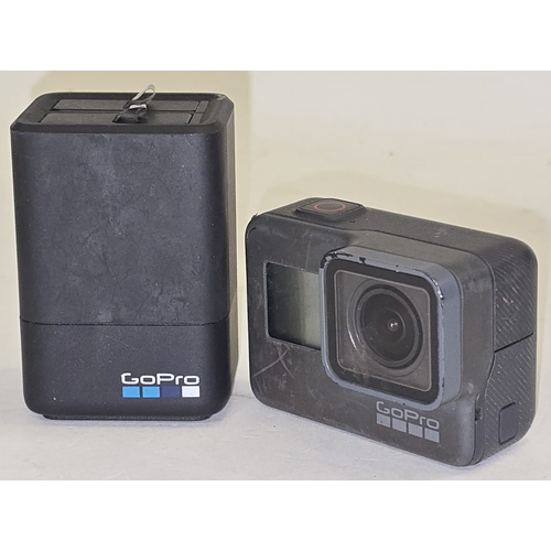 124 - Go Pro hero 5 camera together with two spare batteries (REF P34).