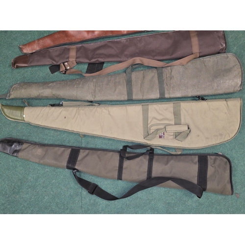 219 - 6 x soft rifle carrying cases. Various sizes and makes (REF P8).