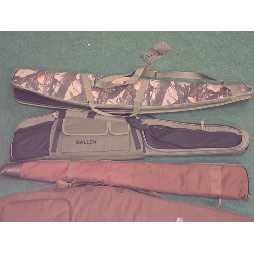 221 - 6 x soft rifle carrying cases. Various sizes and makes (REF P8).