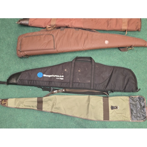 221 - 6 x soft rifle carrying cases. Various sizes and makes (REF P8).