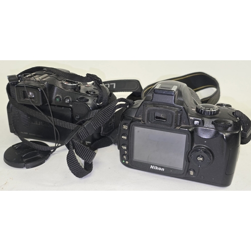 132 - Nikon D40 DSLR camera c/w Nikon DX 18-55mm lens together with Lumix DMC-FZ200 digital camera (2).