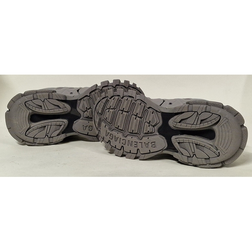 141 - Mens grey Balenciaga track trainers size 9.5 as new boxed with dust bag.
