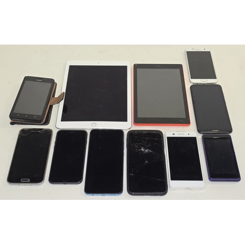 138 - A quantity of tablets and smartphones to include Apple and Samsung. 11 in total.