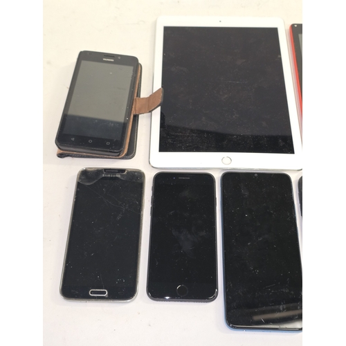 138 - A quantity of tablets and smartphones to include Apple and Samsung. 11 in total.