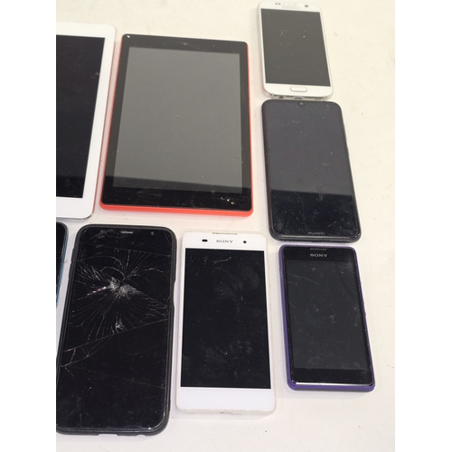 138 - A quantity of tablets and smartphones to include Apple and Samsung. 11 in total.