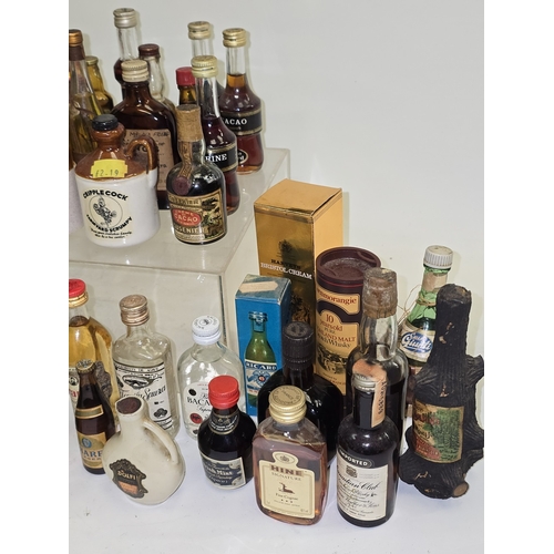 53 - A good collection of mainly vintage alcohol miniatures. Various brands. Approx 60 bottles in all.