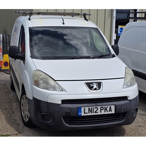 4 - Vehicle: White Peugeot Partner Profession L1 HDI van. First registered 09/03/2012. Registration LN12... 