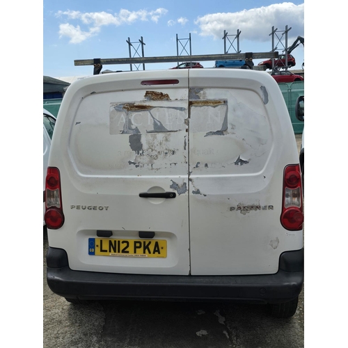 4 - Vehicle: White Peugeot Partner Profession L1 HDI van. First registered 09/03/2012. Registration LN12... 