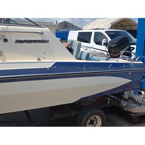 6A - Glastron Griffin Snort 3 Speedboat fitted with mercury  5 outboard motor on trailer