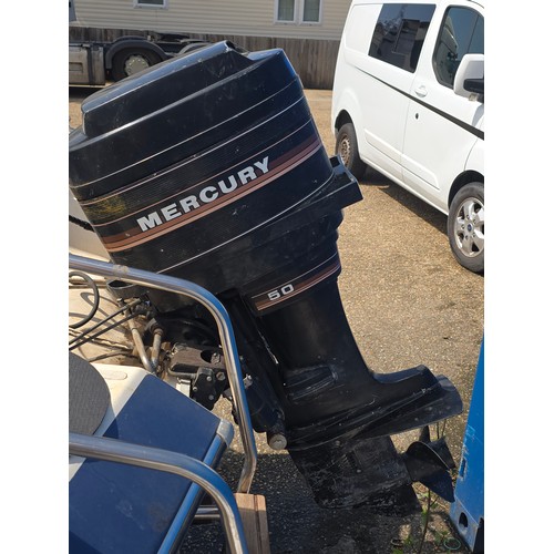 6A - Glastron Griffin Snort 3 Speedboat fitted with mercury  5 outboard motor on trailer