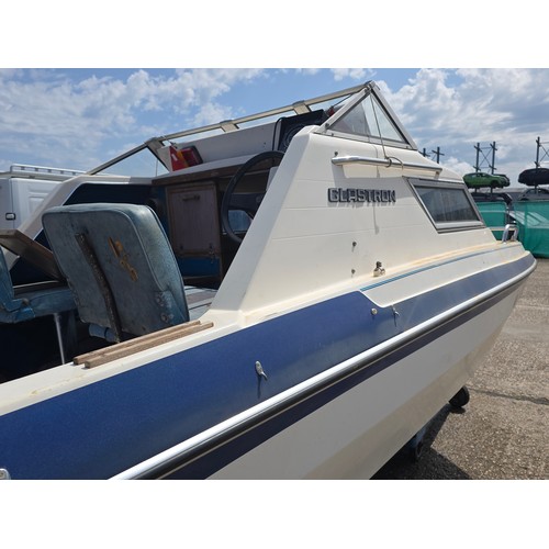 6A - Glastron Griffin Snort 3 Speedboat fitted with mercury  5 outboard motor on trailer
