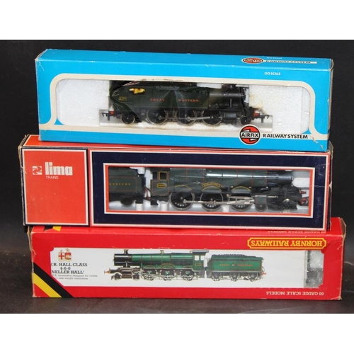 3 x OO gauge locomotives: Hornby R761 GWR Hall Class Kneller Hall ...