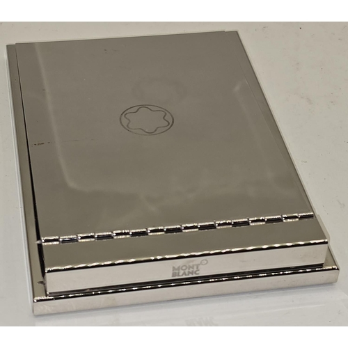 Genuine Mont Blanc stainless steel notepad case 15x11cm.
