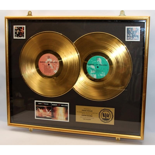 Queen gold disc presented to Freddie Mercury. Superb genuine RIAA ...
