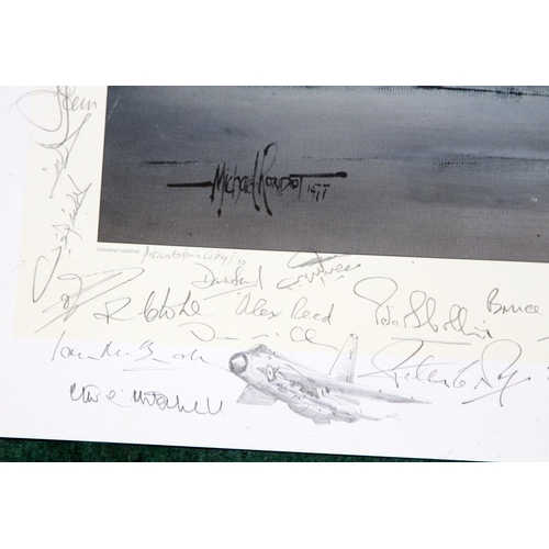 Michael Rondot limited edition signed print 'Lightning - 92 Sqn F2A ...