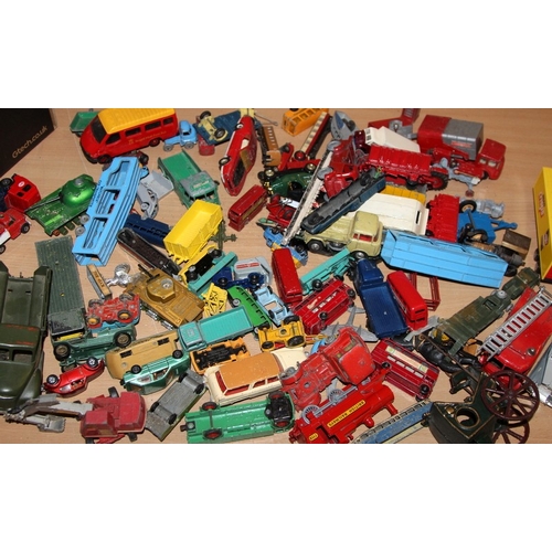 284 - A large collection of playworn die-cast model vehicles, good to sort through, includes vintage and s... 