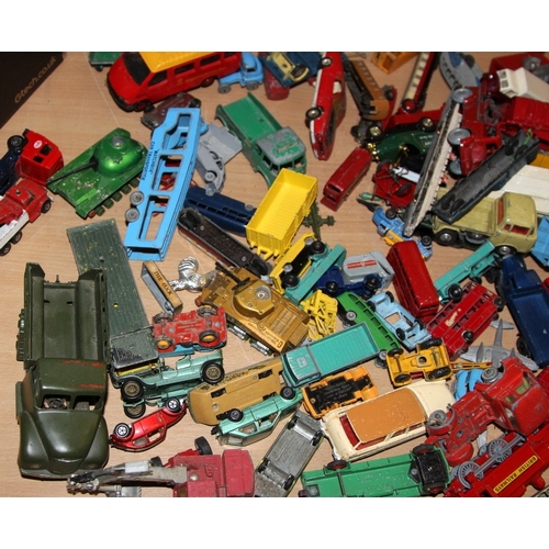 284 - A large collection of playworn die-cast model vehicles, good to sort through, includes vintage and s... 
