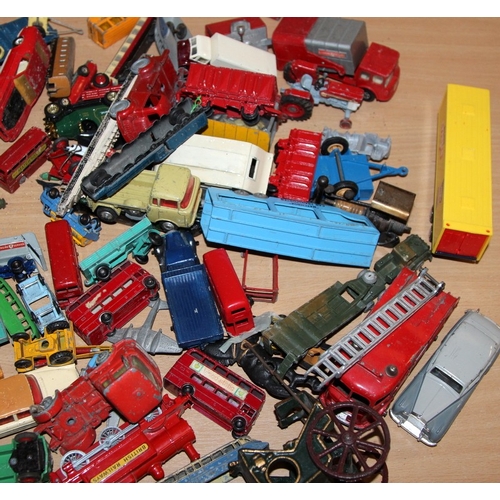 284 - A large collection of playworn die-cast model vehicles, good to sort through, includes vintage and s... 