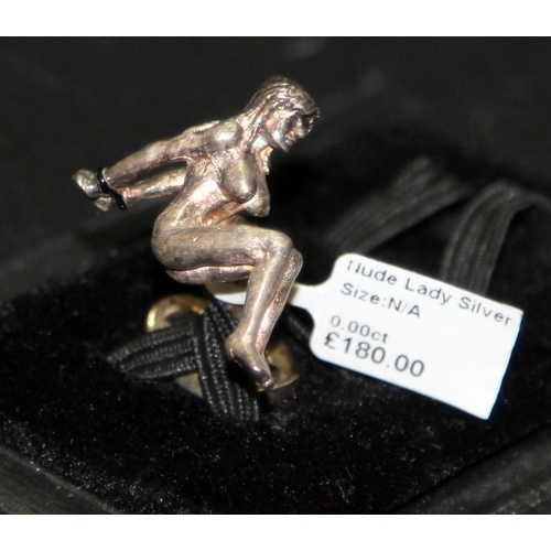 287 - Quality Deakin & Francis sterling silver cufflinks depicting Nude Women. Boxed. Brand new and direct... 