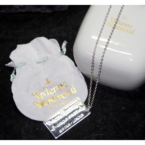 5 - Genuine Vivienne Westwood Jewellery: Dog tag displaying Conduit Street, Mayfair Flagship Store  addr... 
