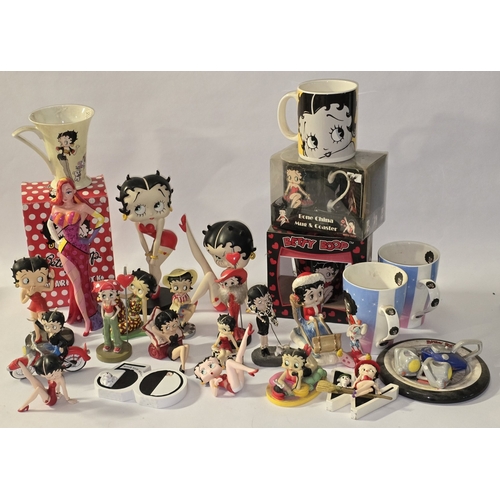 112 - Quantity of mostly Betty Boop related collectables to include figurines, alarm clock, mug sets etc.