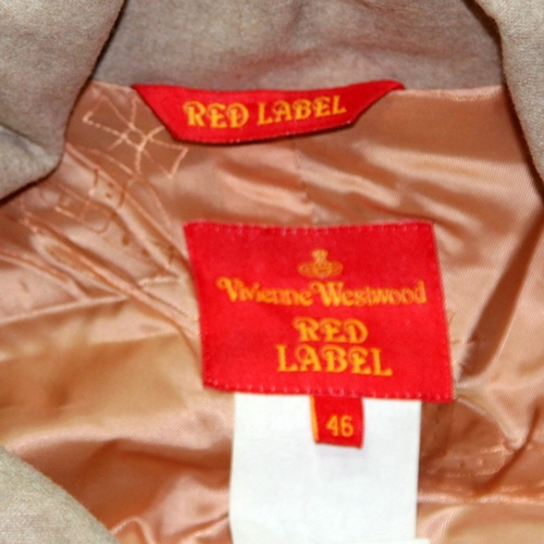 27 - Vivienne Westwood Red Label wool mix jacket with bondage belt and flying eagle insignia to back. Siz... 