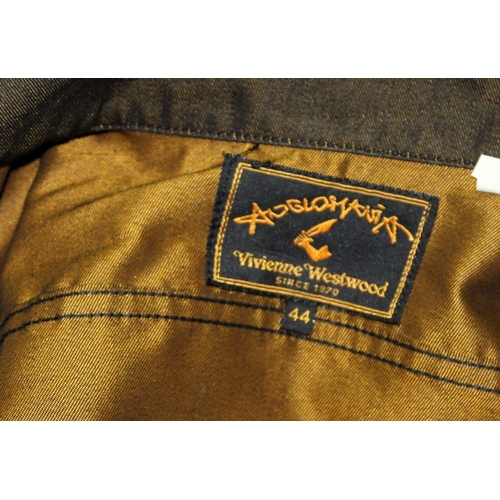 38 - Vivienne Westwood Anglomania brown jacket size 44 (UK size 12), Anglomania dog tag attached. From a ... 