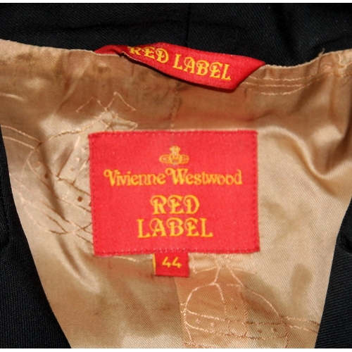 41 - Vivienne Westwood Red Label collection three button black blazer size 44 (UK size 12) From a single ... 