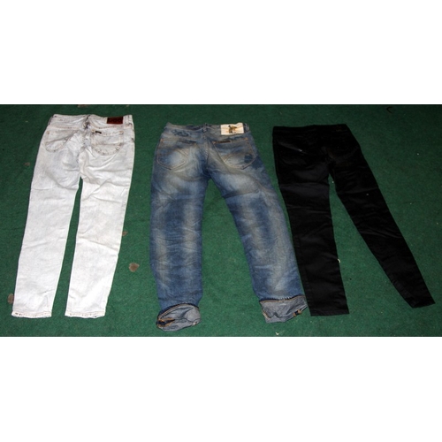 26 - Vivienne Westwood clothing: Two pairs of Anglomania Lee jeans (27w and 28w) and a pair of Lee jeans ... 