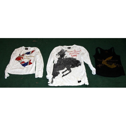 28 - Vivienne Westwood clothing: Three Anglomania collection promotional tops size Medium (Bucking horse ... 