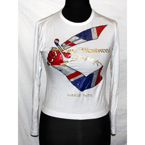 28 - Vivienne Westwood clothing: Three Anglomania collection promotional tops size Medium (Bucking horse ... 