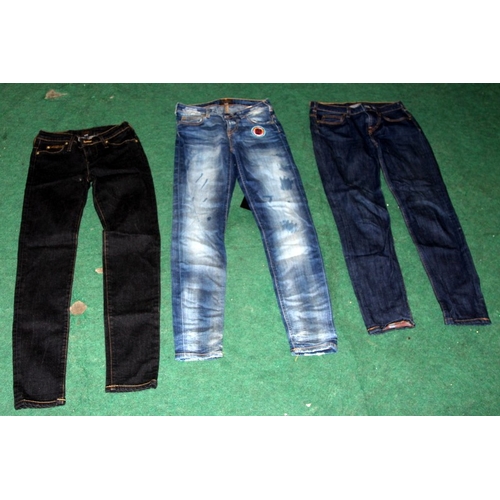 29 - Vivienne Westwood clothing: Three pairs of Anglomania Lee jeans (26, 27 and 28
