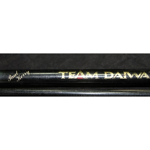 196 - 4 x vintage fibreglass fishing rods: Diawa Paul Kerry Whisker Carbon, Diawa Hi-Power, Sundridge Shar... 