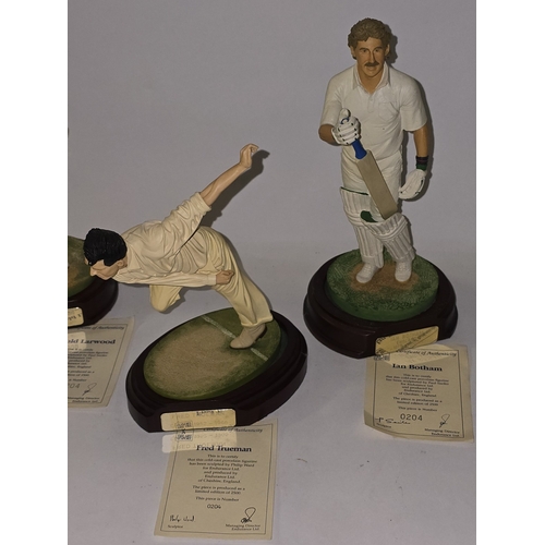 47 - The Art of Sport collection of 5 x limited edition cold-cast porcelain cricketer figurines to includ... 