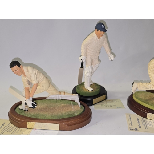 51 - The Art of Sport collection of 4 x limited edition cold-cast porcelain cricketer figurines to includ... 