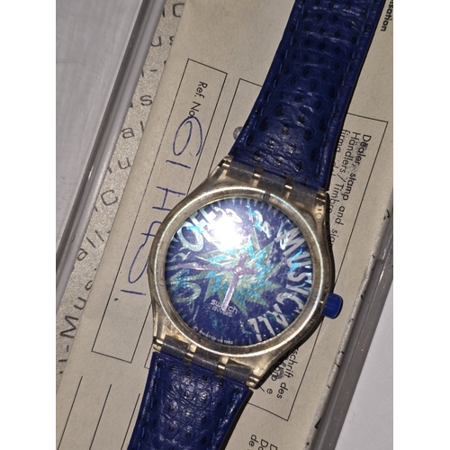 200 - A Garmin Forerunner GPS 15 running watch together with a collection of Swatch Watches to include Lon... 