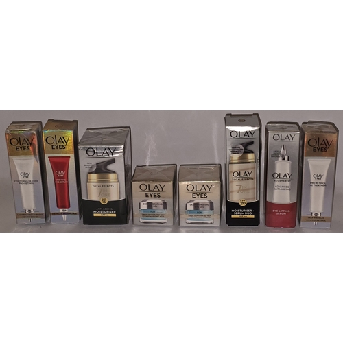 69 - A collection of Olay beauty products. All new mostly sealed. Eight in all.