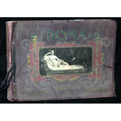 146 - Vintage book: Roma Scultura, Ricordo Di Roma. 140 images of Rome. Property of an RAF Chaplain just a... 