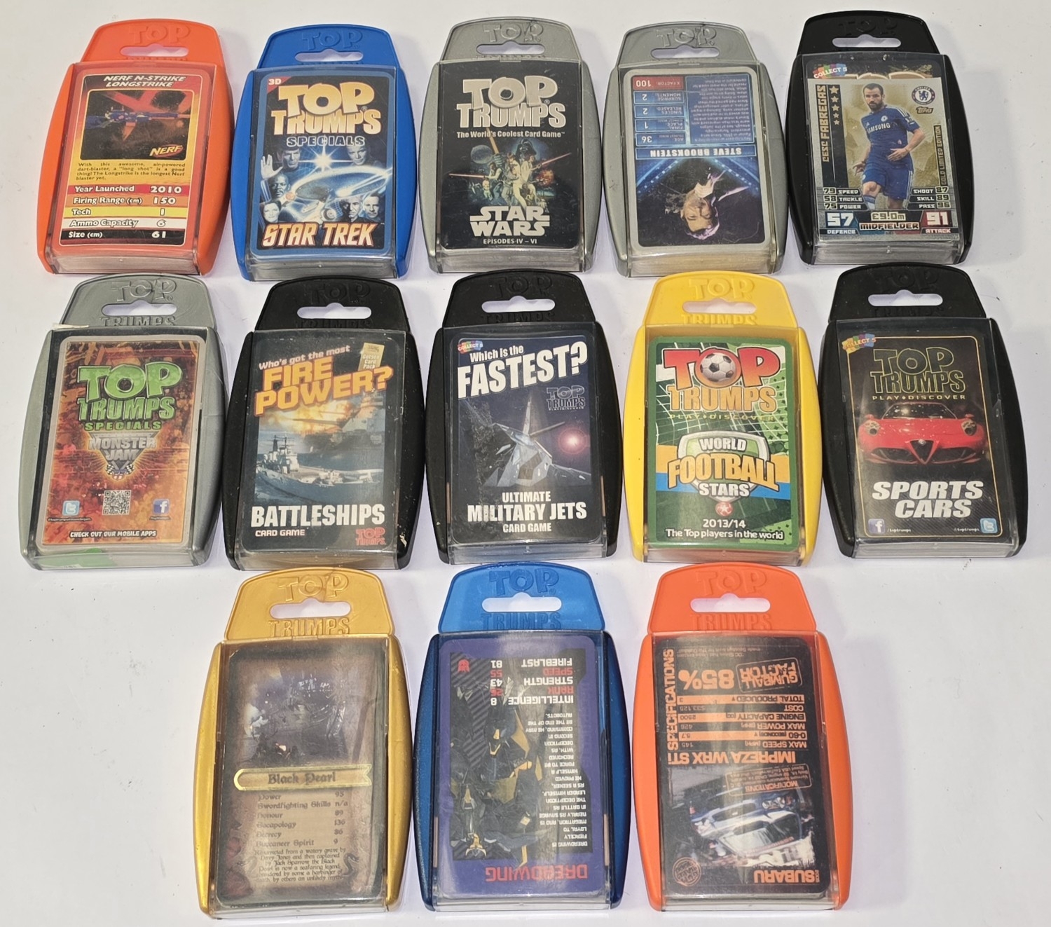 A collection of Top Trumps card games. 13 sets in all. Not checked for ...