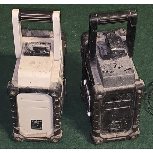 159 - A Makita BMR103 site radio together with a Makita BMR104 DAB site radio. Only one power lead include... 