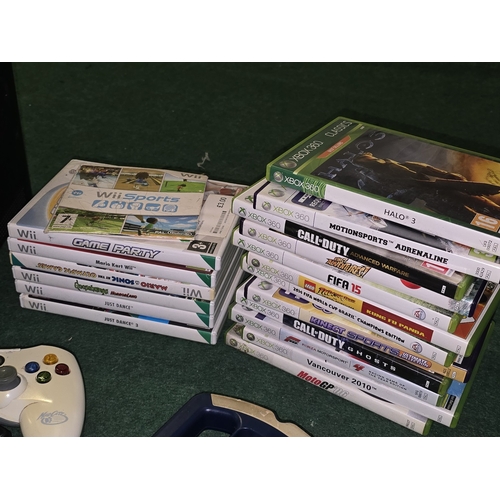 168 - Large collection of mixed games consoles, games, controllers and accessories to include Wii and Xbox... 