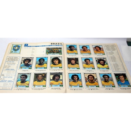 179 - Panini World Cup 1978 football sticker album: Complete with all stickers. Storage wear and scores ha... 