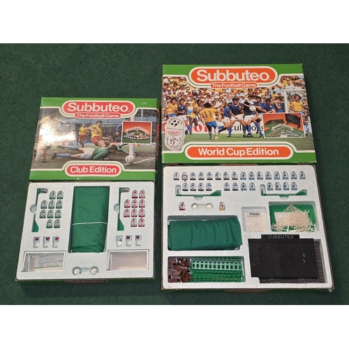 185 - Subbuteo 1990 World Cup Edition together with Subbuteo Club Edition. Both sets appear complete in or... 